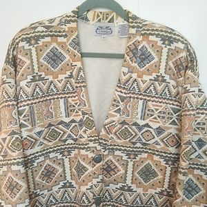 THE VILLAGER cotton blend print jacket, La…